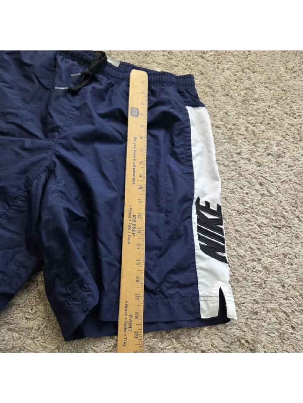Vintage Nike Swim Trunks Mens Medium Blue Mesh Lined Pockets Spellout